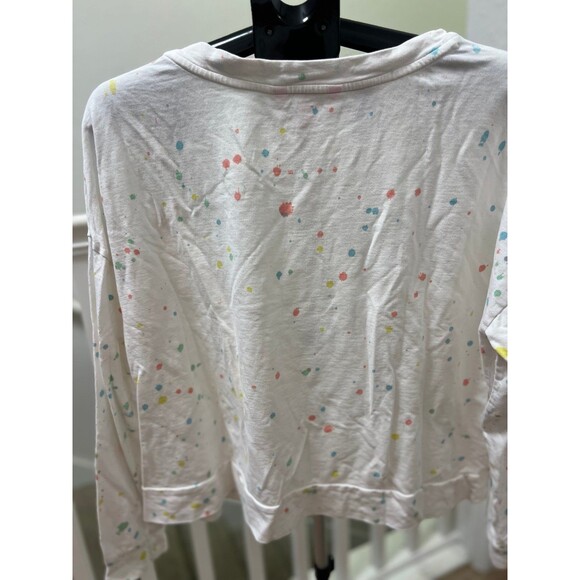 Lilly Pulitzer Sheridan Palm Tree Paint Splatter Crewneck Sweatshirt Top Size XL - Picture 5 of 12